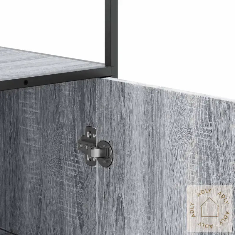 Highboard Grå Sonoma 68X35X139 Cm Konstruert Tre Og Metall