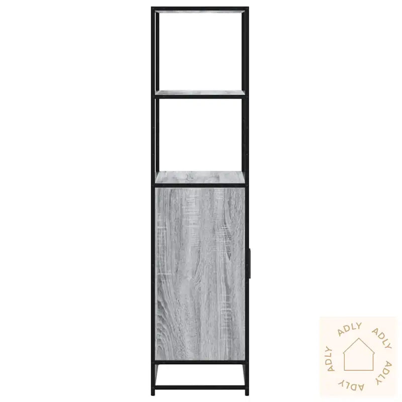 Highboard Grå Sonoma 68X35X139 Cm Konstruert Tre Og Metall