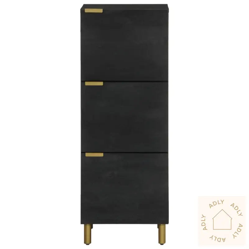 Highboard Svart 40X33X110 Cm Konstruert Tre
