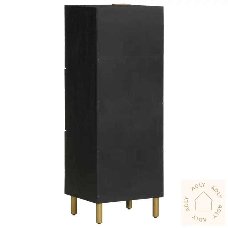 Highboard Svart 40X33X110 Cm Konstruert Tre