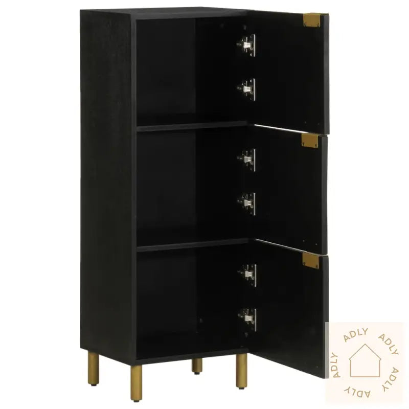 Highboard Svart 40X33X110 Cm Konstruert Tre