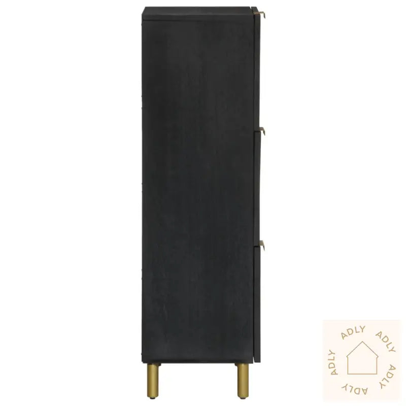 Highboard Svart 40X33X110 Cm Konstruert Tre