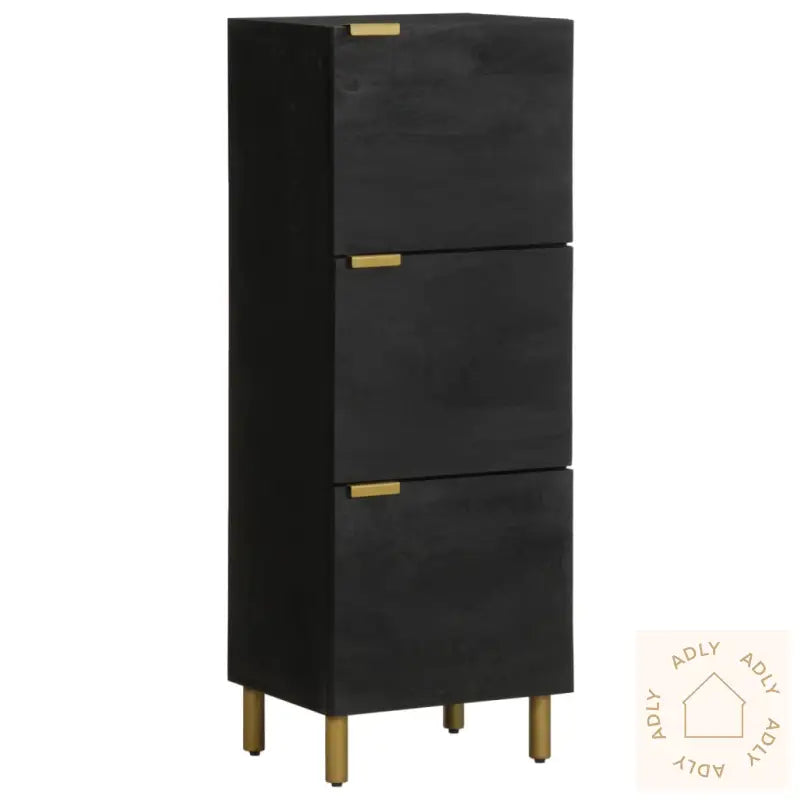 Highboard Svart 40X33X110 Cm Konstruert Tre