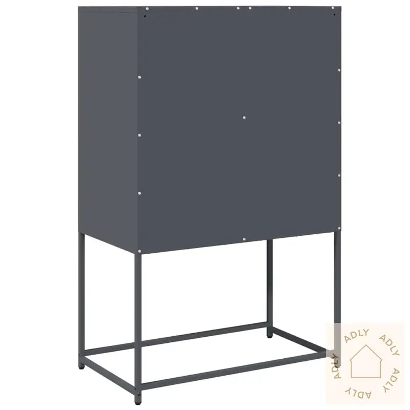 Highboard Antrasitt 68X39X107 Cm Stål