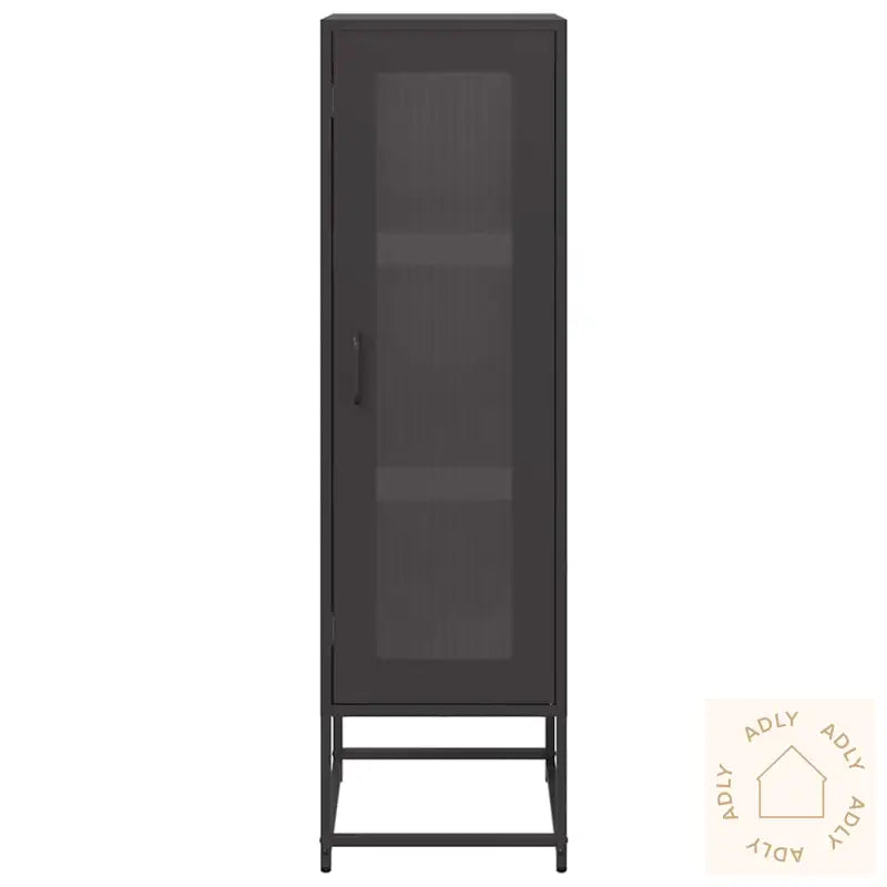 Highboard Sort 36X39X123 Cm Kaldvalset Stål