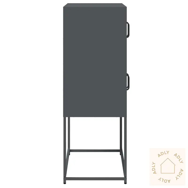 Highboard Antrasitt 68X39X107 Cm Stål