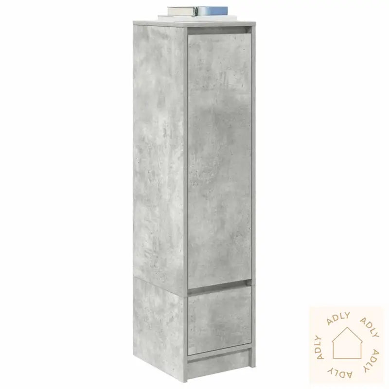 Highboard Betonggrå 29,5X34X119,5 Cm Konstruert Tre