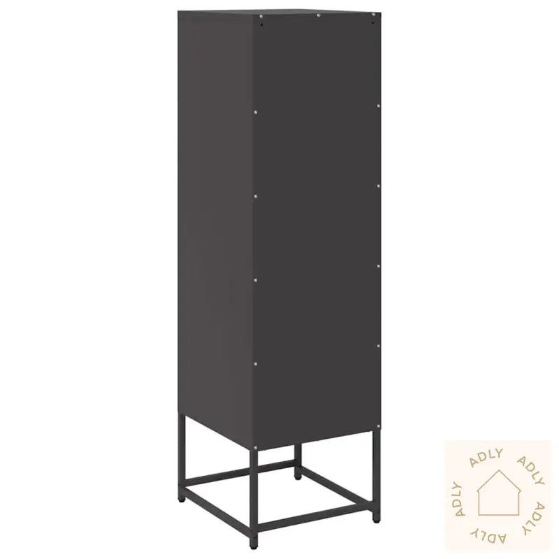 Highboard Sort 36X39X123 Cm Kaldvalset Stål
