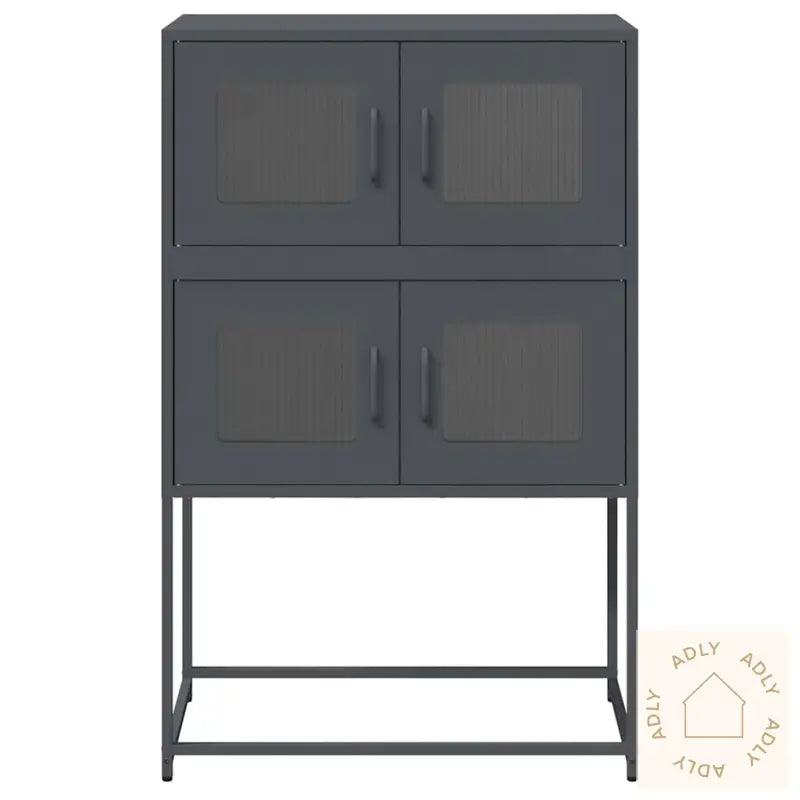 Highboard Antrasitt 68X39X107 Cm Stål