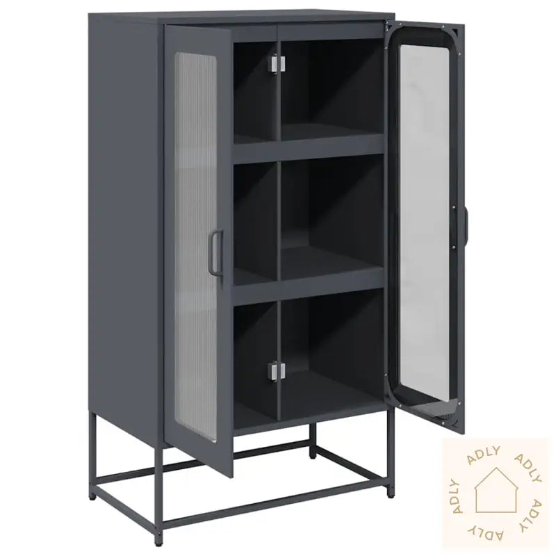 Highboard Antrasitt 68X39X123 Cm Stål