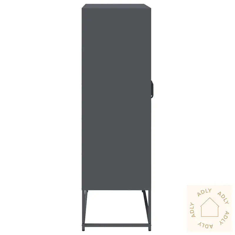 Highboard Antrasitt 68X39X123 Cm Stål