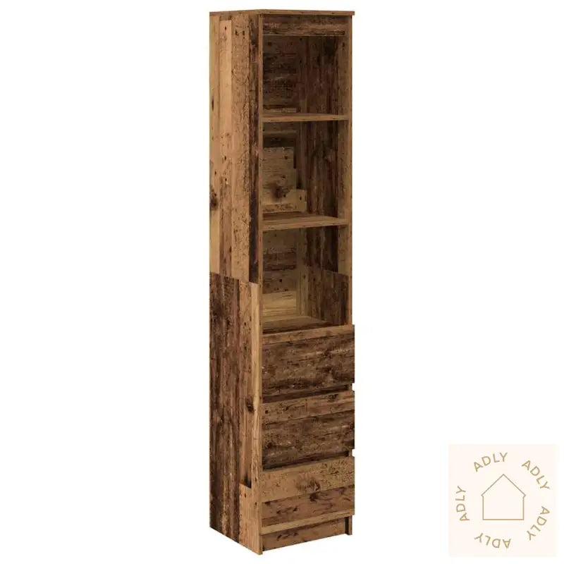 Highboard Gammelt Tre 37,5X35X180 Cm Konstruert Tre