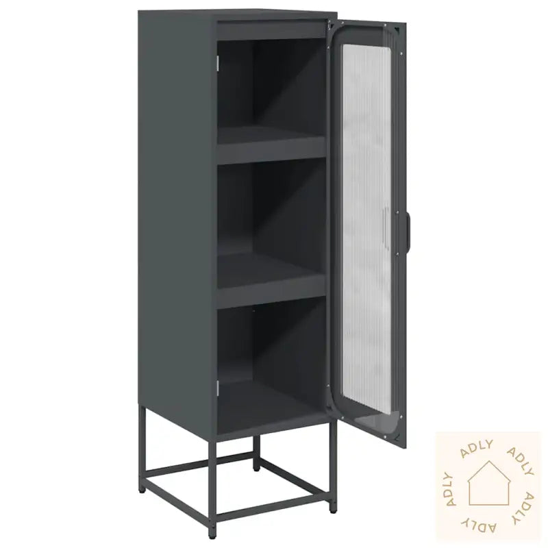 Highboard Antrasitt 36X39X123 Cm Kaldvalset Stål