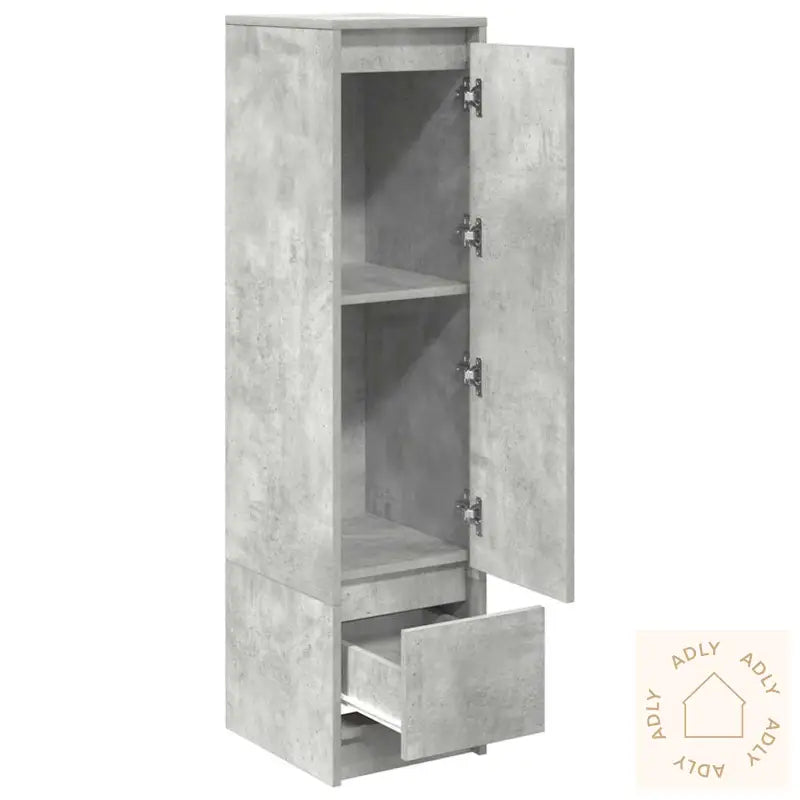 Highboard Betonggrå 29,5X34X119,5 Cm Konstruert Tre