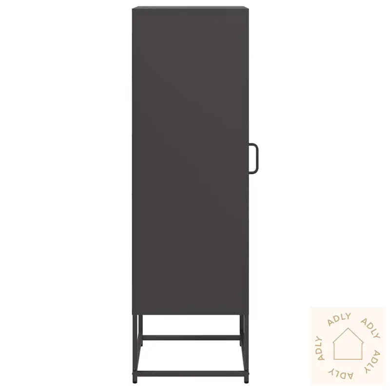 Highboard Sort 36X39X123 Cm Kaldvalset Stål