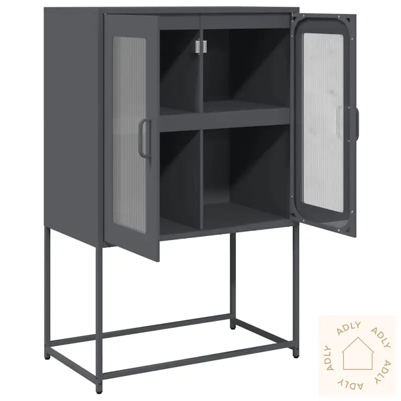 Highboard Antrasitt 68X39X107 Cm Stål