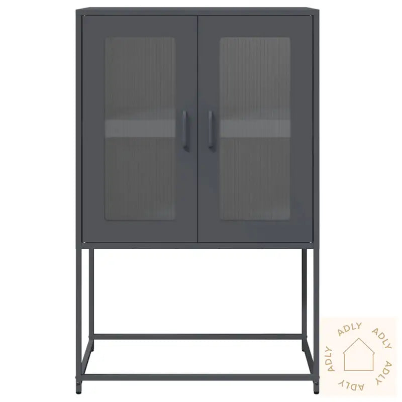 Highboard Antrasitt 68X39X107 Cm Stål