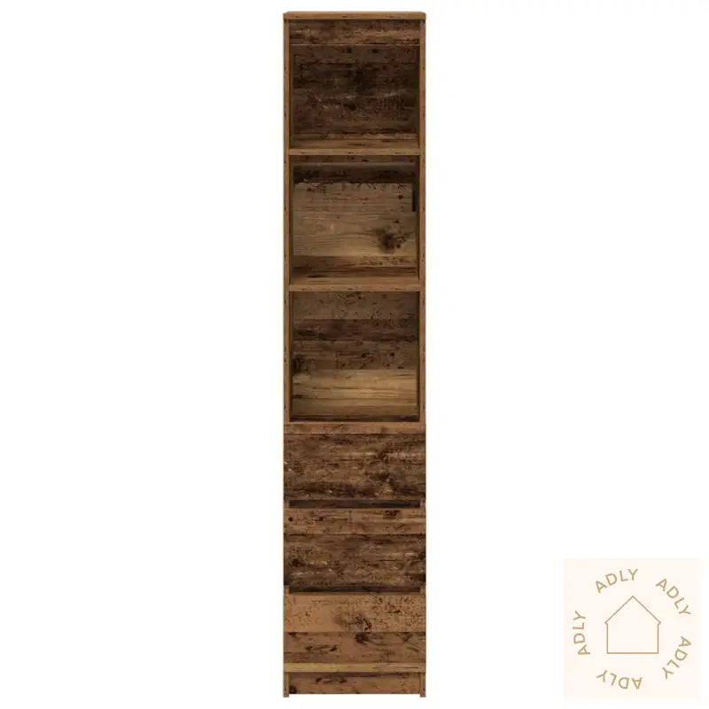 Highboard Gammelt Tre 37,5X35X180 Cm Konstruert Tre