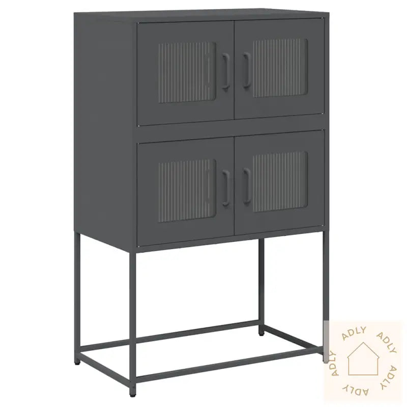 Highboard Antrasitt 68X39X107 Cm Stål