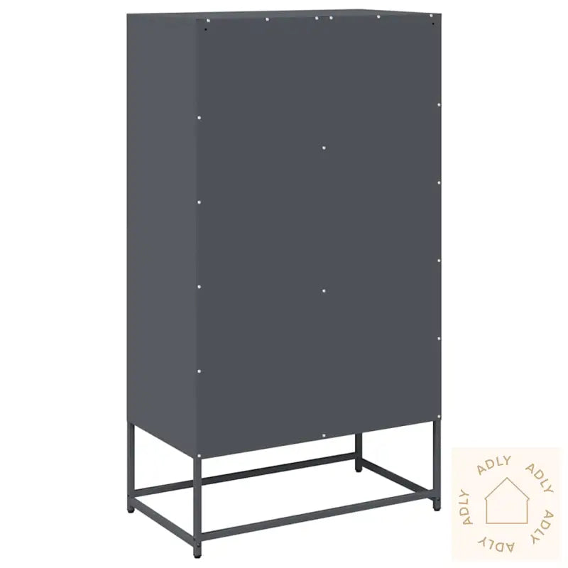 Highboard Antrasitt 68X39X123 Cm Stål