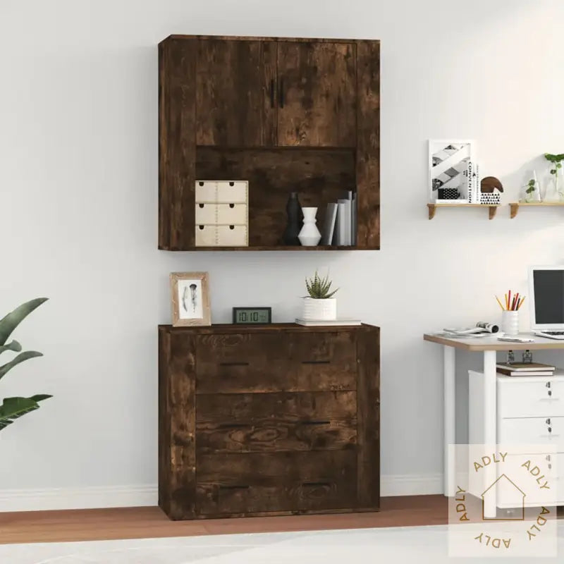 Highboard Røkt Eik Konstruert Tre