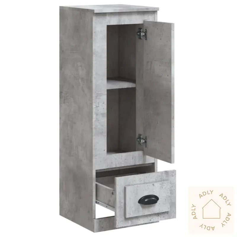 Highboard Betonggrå 36X35,5X103,5 Cm Konstruert Tre