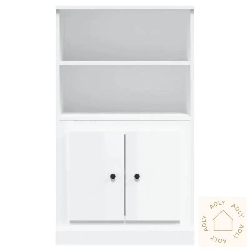 Highboard Høyglans Hvit 60X35,5X103,5 Cm Konstruert Tre