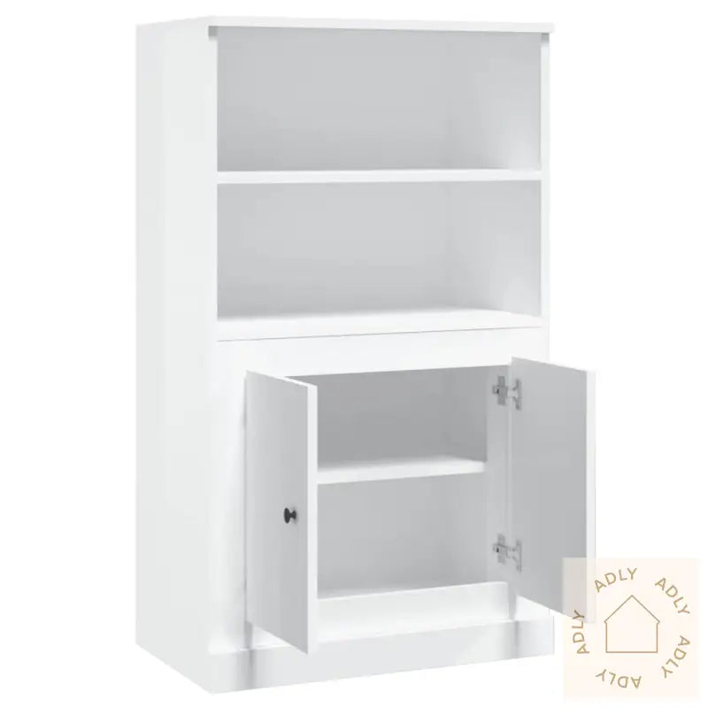 Highboard Høyglans Hvit 60X35,5X103,5 Cm Konstruert Tre
