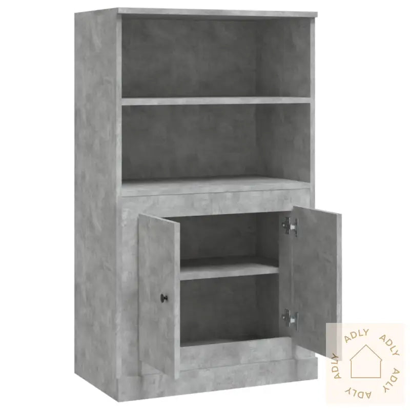 Highboard Betonggrå 60X35,5X103,5 Cm Konstruert Tre