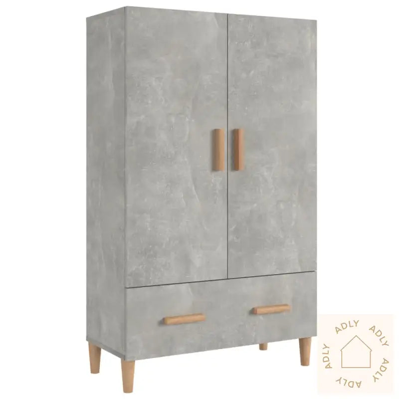 Highboard Betonggrå 70X31X115 Cm Konstruert Tre