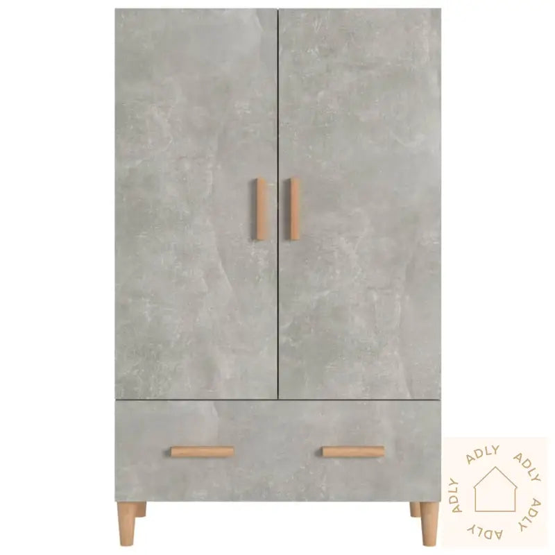 Highboard Betonggrå 70X31X115 Cm Konstruert Tre