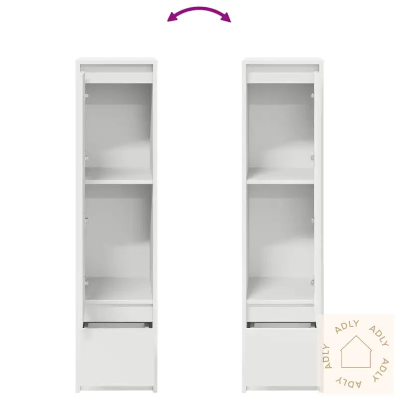 Highboard Hvit 29,5X34X119,5 Cm Konstruert Tre