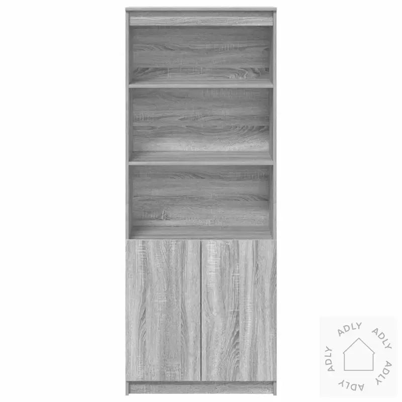 Highboard Grå Sonoma 70X35X180 Cm Konstruert Tre