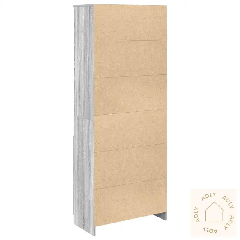Highboard Grå Sonoma 70X35X180 Cm Konstruert Tre