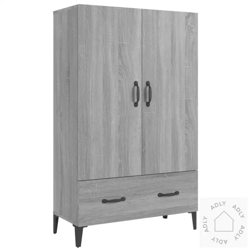 Highboard Grå Sonoma 70X31X115 Cm Konstruert Tre
