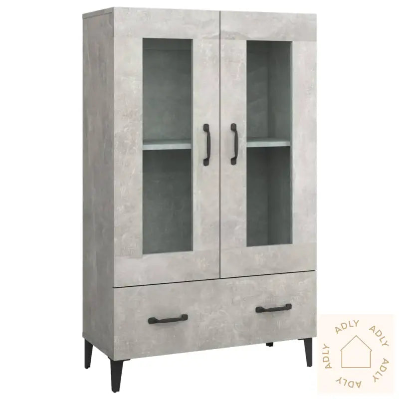 Highboard Betonggrå 70X31X115 Cm Konstruert Tre
