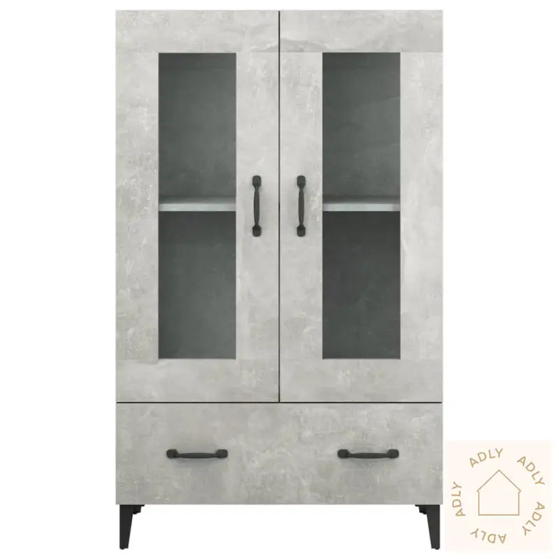 Highboard Betonggrå 70X31X115 Cm Konstruert Tre