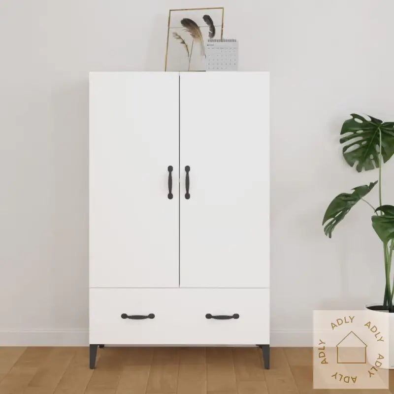 Highboard Hvit 70X31X115 Cm Konstruert Tre