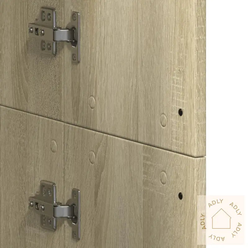 Highboard Sonoma Eik 60X35X180 Cm Konstruert Tre