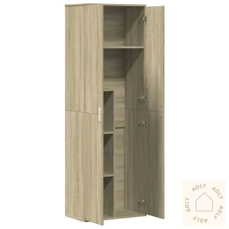 Highboard Sonoma Eik 60X35X180 Cm Konstruert Tre