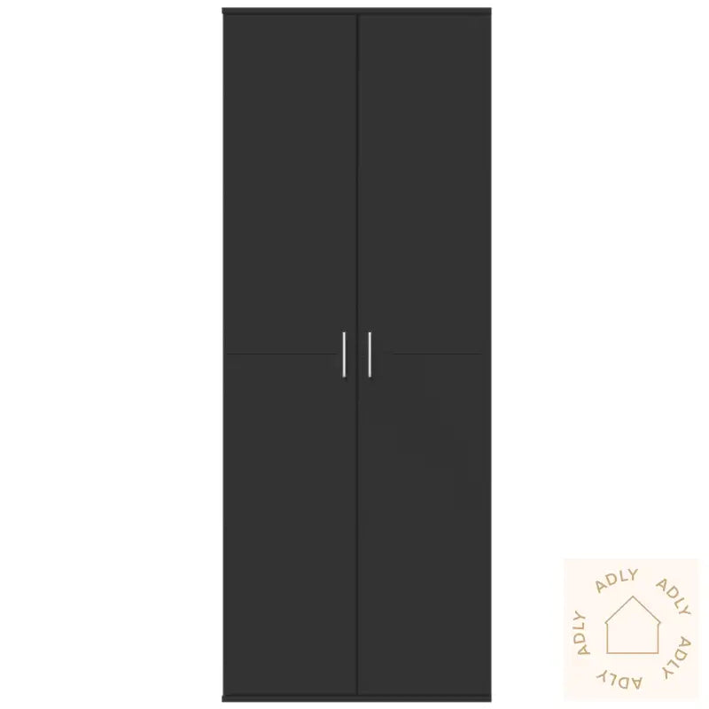 Highboard Svart 70X35X180 Cm Konstruert Tre