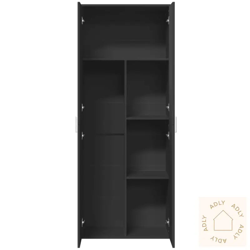 Highboard Svart 70X35X180 Cm Konstruert Tre