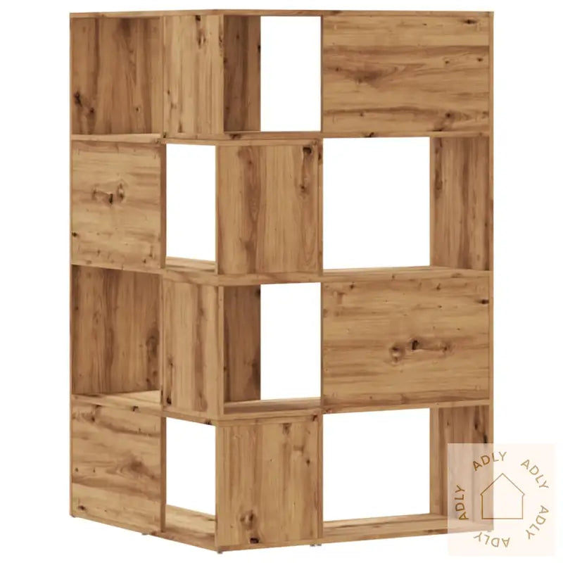 Bokhylle Hjørne 5 Lag Artisan Eik 85X85X140 Cm Konstruert Tre