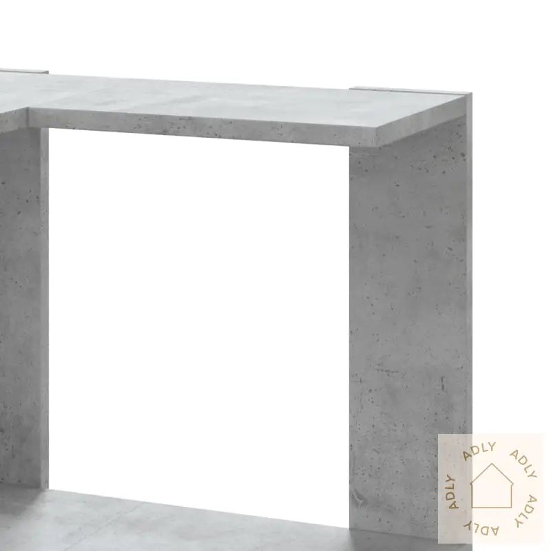 Bokhylle Hjørne 5 Etasjer Betonggrå 50X50X179Cm Konstruert Tre