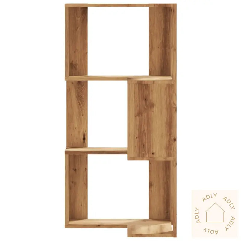 Bokhylle 3 Etasjer Artisan Eik 50X50X102 Cm Konstruert Tre