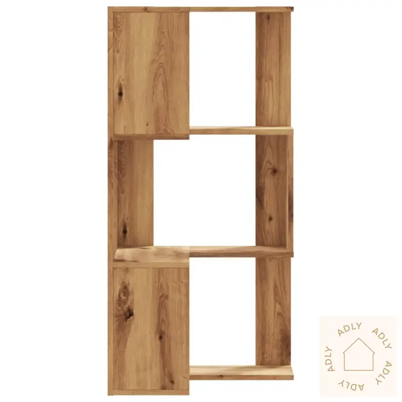 Bokhylle 3 Etasjer Artisan Eik 50X50X102 Cm Konstruert Tre
