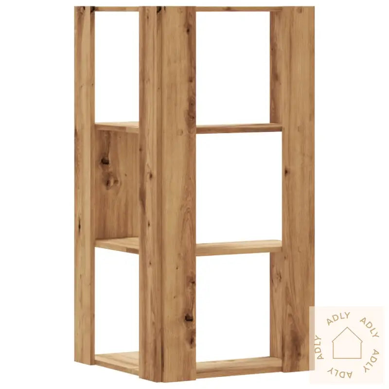 Bokhylle 3 Etasjer Artisan Eik 50X50X102 Cm Konstruert Tre