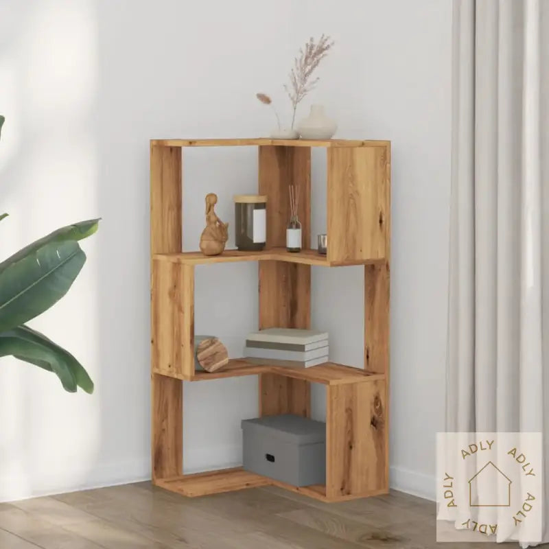 Bokhylle 3 Etasjer Artisan Eik 50X50X102 Cm Konstruert Tre
