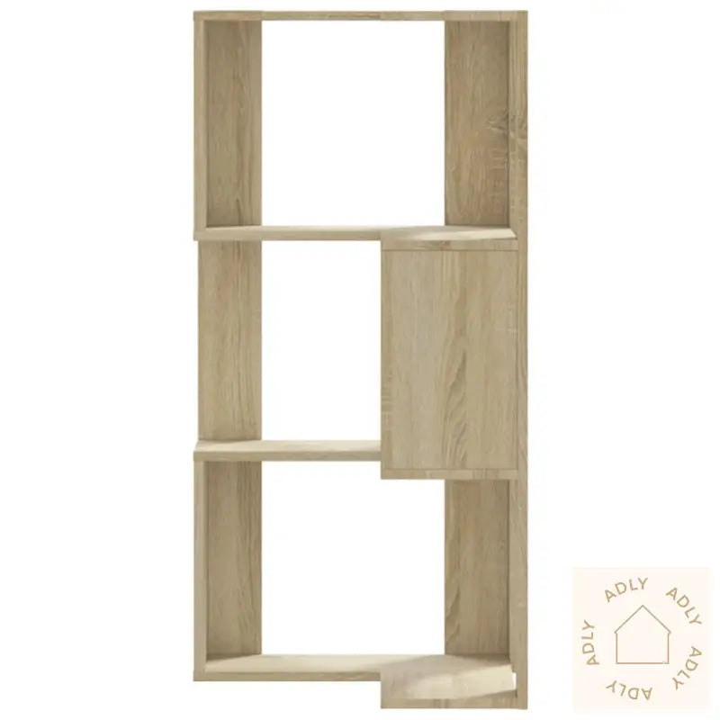 Bokhylle Hjørne 3 Lag Sonoma Eik 50X50X102 Cm Konstruert Tre