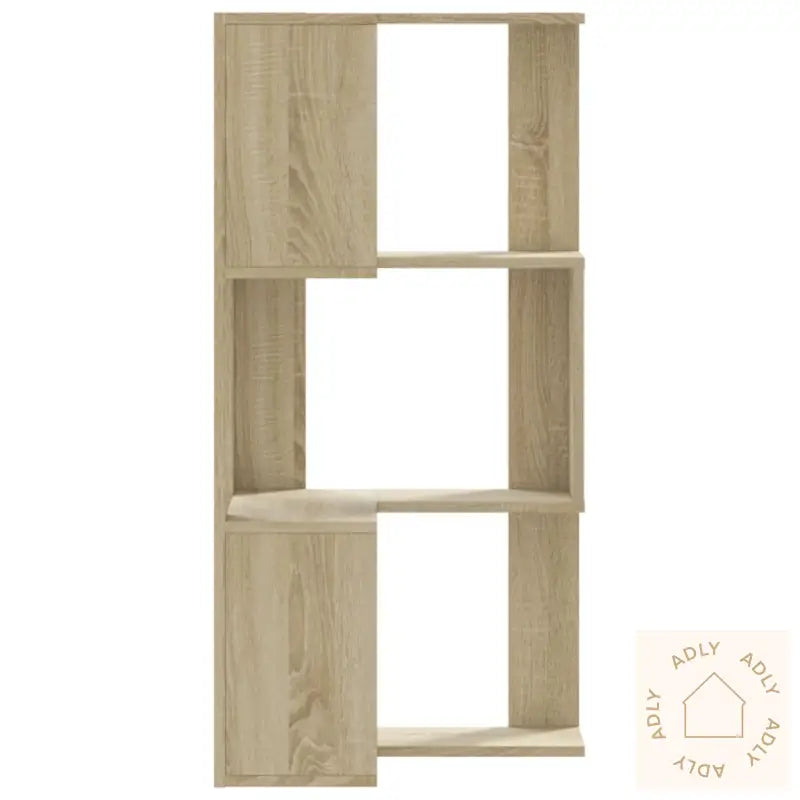 Bokhylle Hjørne 3 Lag Sonoma Eik 50X50X102 Cm Konstruert Tre